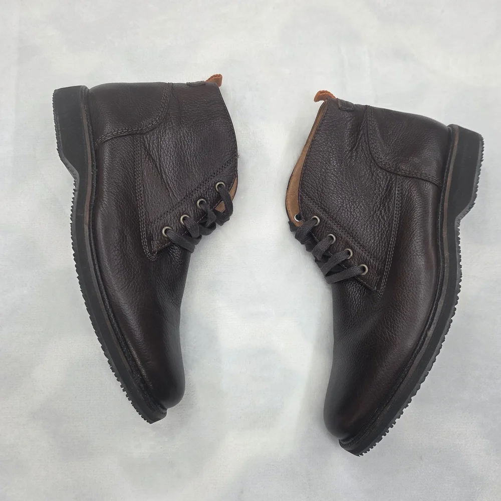 Tommy‎ Bahama Edisto Chukka Boots Brown Leather Mens 10.5M Made In Brazil